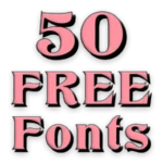 free fonts 50 pack 12 android application logo